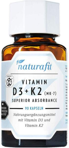 Naturafit Vitamin D3+k2 Mk-7 Superior Absorb.Kapseln 90 Stück