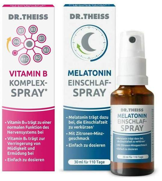 Dr.Theiss Vitamin B Komplex-Spray 30 ml + Melatonin Einschlaf-Spray 30 ml