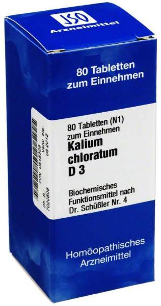 Biochemie 4 Kalium Chloratum D 3 80 Tabletten