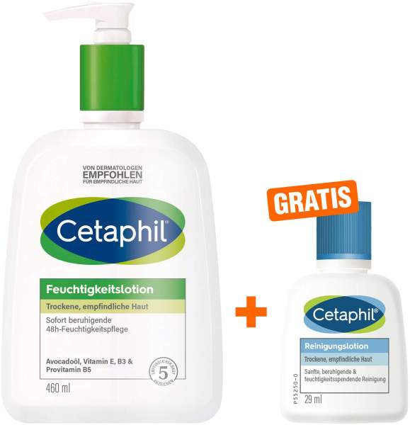 Cetaphil Lotion 460 ml + gratis Reinigungslotion 29 ml