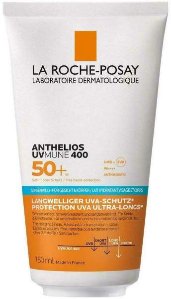 La Roche Posay Anthelios Körper + Gesicht LSF50 150 ml + gratis Anthelios Invisible Fluid UVMune 400 LSF 50+ 15 ml