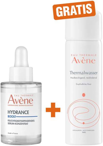 Avene Hydrance Boost feuchtigkeitsspendendes Serum-Konzentrat 30 ml + gratis Thermalwasserspray 50 ml
