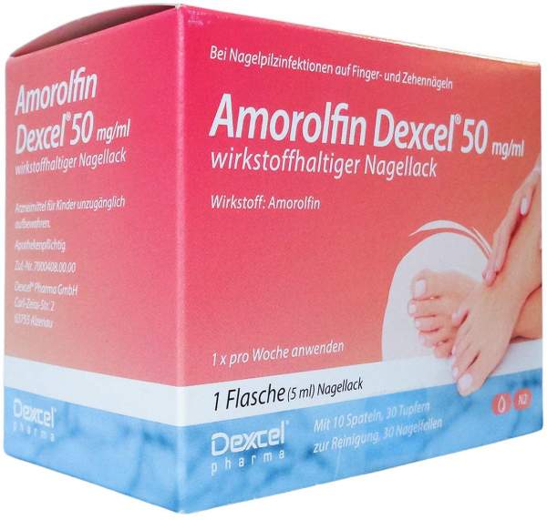Amorolfin Dexcel 50 mg je ml wirkstoffhaltiger Nagellack 5ml