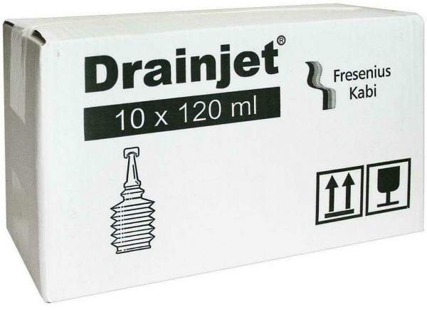 Freka Drainjet Fresenius 10 X 120 ml Kochsalzlösung 0,9%