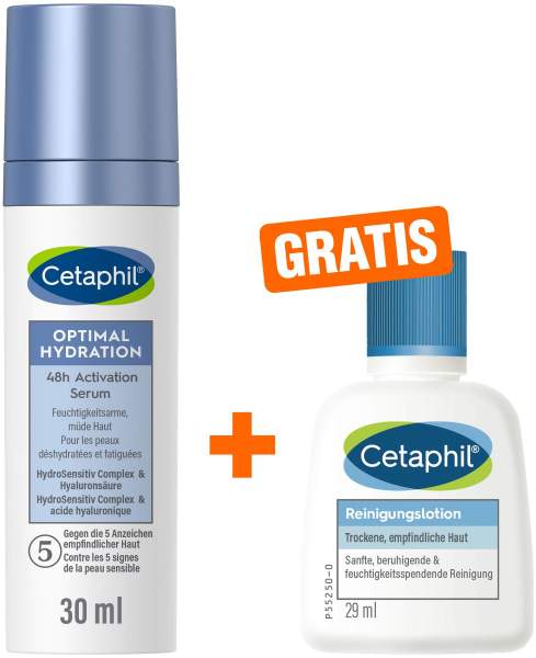 Cetaphil Optimal Hydration 48h Activation Serum 30 ml + Cetaphil Reinigungslotion 29 ml