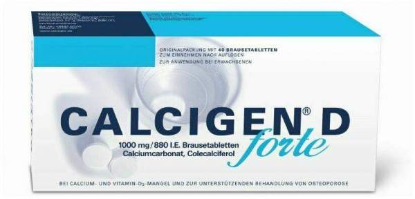 Calcigen D Forte 1000 mg 880 I.E. 40 Brausetabletten