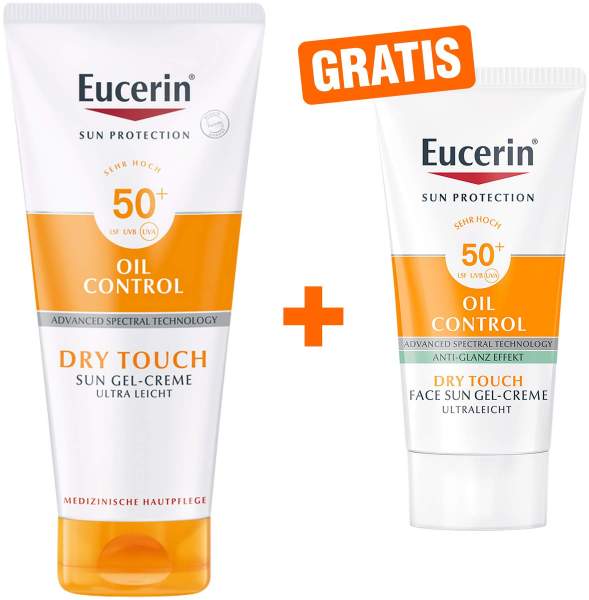 Eucerin Sun Oil Control Body LSF50 200 ml Gel-Creme + gratis Eucerin Sun Gel-Creme 20 ml