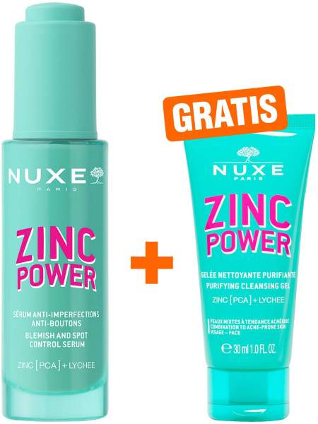 NUXE Zinc Power Serum 30 ml + gratis NUXE Zinc Power Reinigungsgel 30 ml