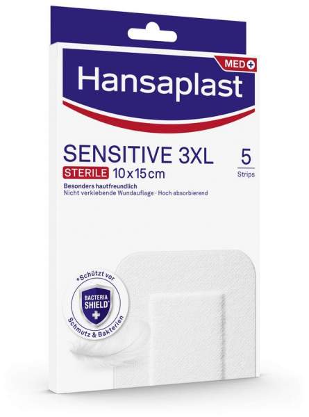Hansaplast Sensitive 3XL Pflaster 10 x 15 cm 5 Stück