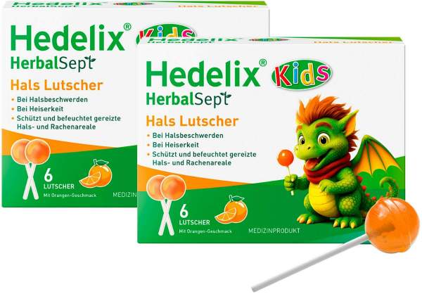 Hedelix HerbalSept Hals Lutscher Kids 2 x 6 Stück