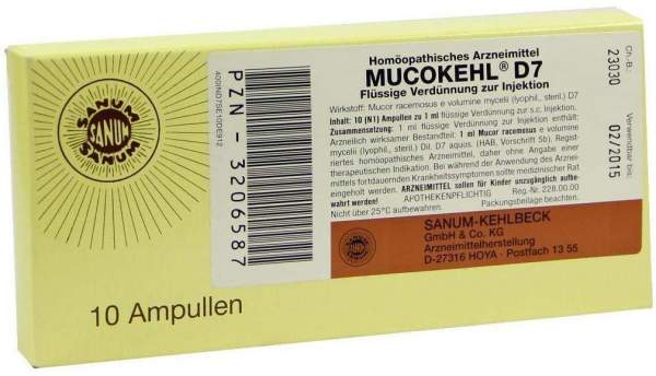 Mucokehl Ampullen D 7 10 X 1 ml Ampullen