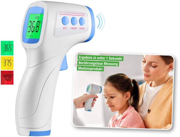 Kontaktlos Infrarot-Thermometer für Stirn und Oberflächen