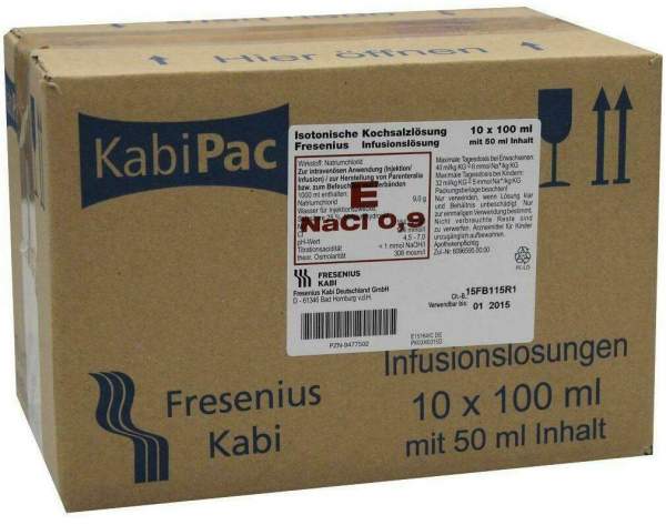 Isotonische Kochsalzlösung 0,9 % 10 X 50 ml Infusionslösung