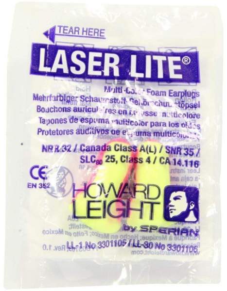 Howard Leight Laser Lite Gehörschutzstöpsel 2 Stück