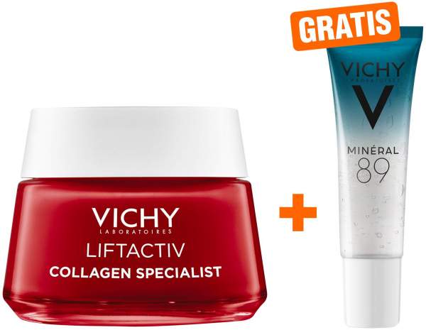 Vichy Liftactiv Collagen Specialist 50 ml Creme + gratis Vichy Mineral 89 Probe 10 ml