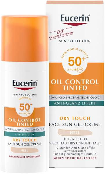 Eucerin Sun Oil Control Face Fluid Getönt (Mittel) LSF 50+ 50 ml