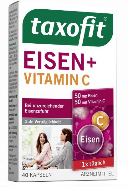 Taxofit Eisen + Vitamin C 50 mg 40 Kapseln