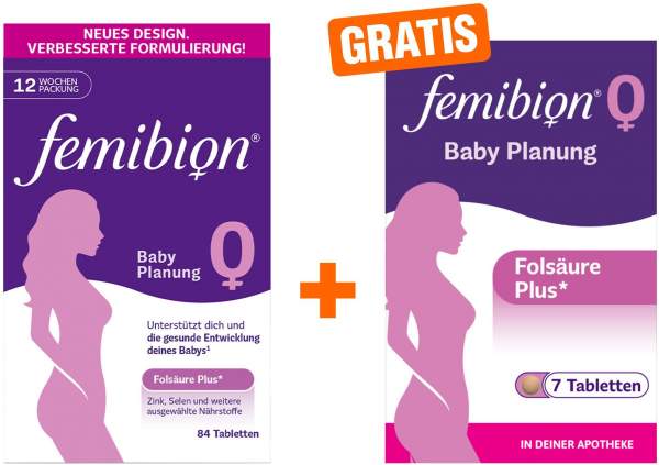 Femibion 0 Babyplanung 84 Tabl. + gratis Femibion 0 7 Tage Kombipackung