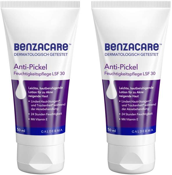 Benzacare Anti-Pickel Feuchtigkeitspflege LSF 30 2 x 50 ml