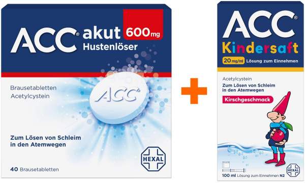ACC akut 600 40 Brausetabletten + ACC Kindersaft 100 ml