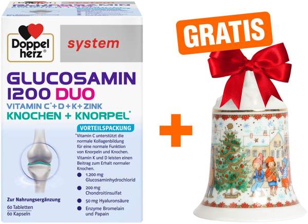 Doppelherz Glucosamin 1200 Duo 120 Tabletten + gratis Hutschenreuther Weihnachtsglocke 2023