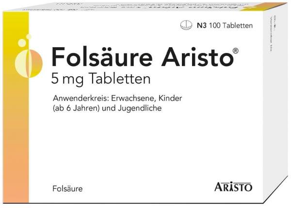 Folsäure Aristo 5 mg 100 Tabletten