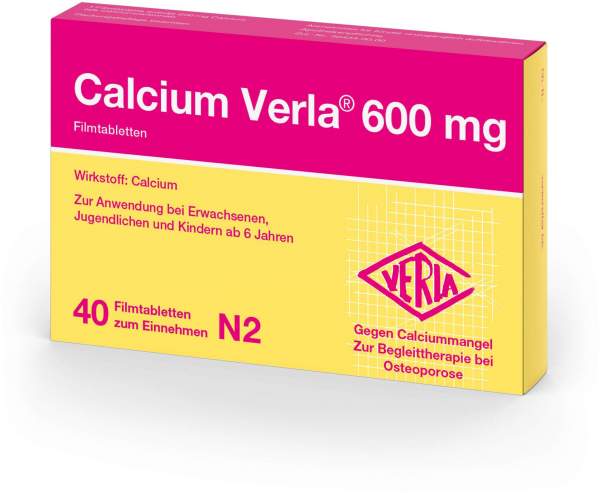 Calcium Verla 600 mg 40 Filmtabletten