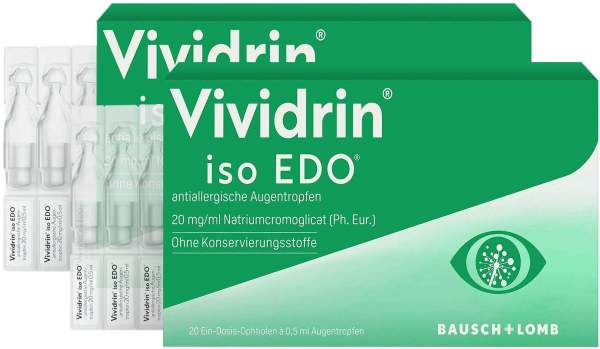 Vividrin iso EDO 2 x antiallergische Augentropfen 20 x 0,5 ml