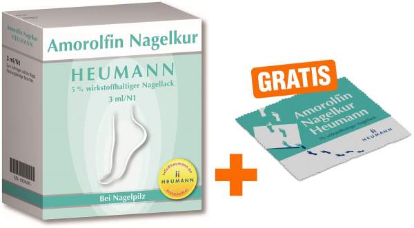 Amorolfin Nagelkur 3 ml Heumann + gratis Mikrofasertuch