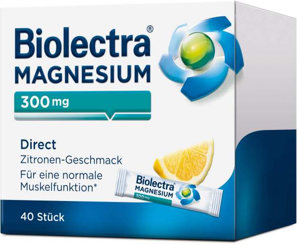 Biolectra Magnesium 300 mg Direct Zitronengeschmack 40 Beutel
