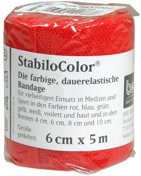 Bort Stabilocolor 1 Binde 6 cm Rot