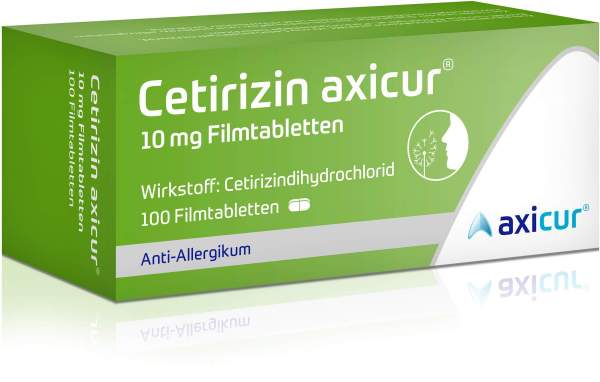 Cetirizin Axicur 10 mg 100 Filmtabletten
