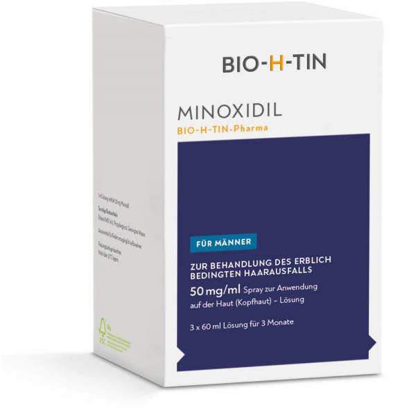 Minoxidil Bio-H-Tin Pharma 50 mg Pro ml Spray Für Männer 3 X 60...
