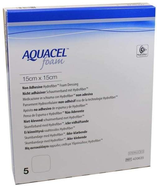 Aquacel Foam Nicht Adhäsiv 15x15 cm V