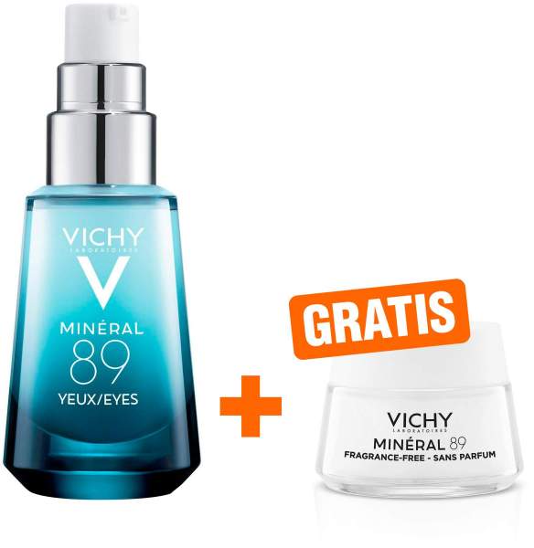 Vichy Mineral 89 Augen 15 ml + gratis Mineral 89 72h Feuchtigkeits Boost 15 ml Creme