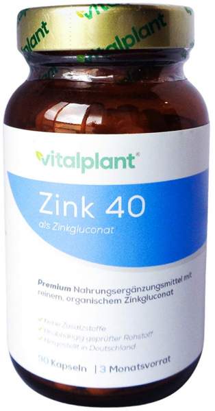 Zink 40 mg Vitalplant Kapseln