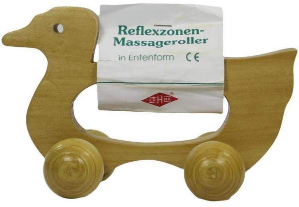 Massageroller Holz 4 Rollen Entenform