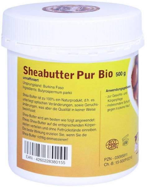 Sheabutter Pur Bio Creme Unraffiniert 500 G Creme