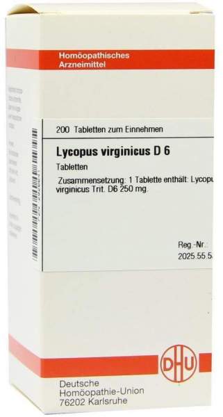 Lycopus Virginicus D 6 200 Tabletten