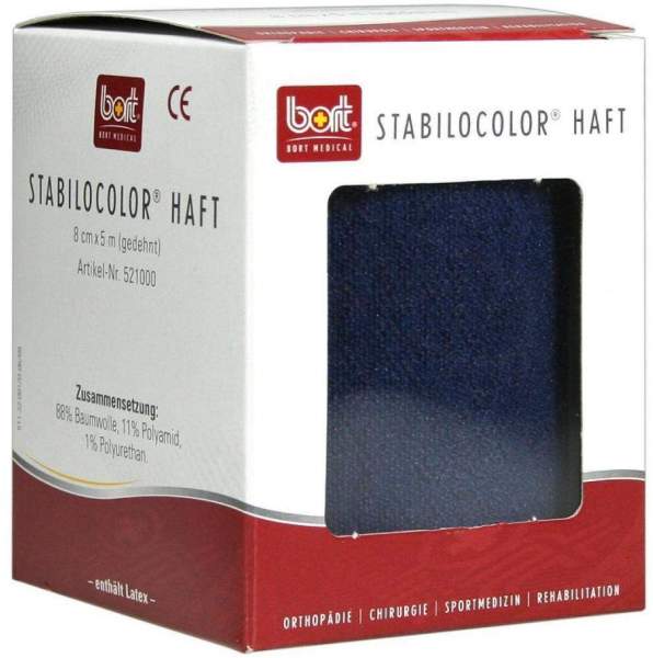 Bort Stabilocolor Haft Binde 8 cm Blau 1 Binde