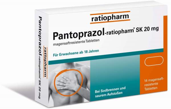 Pantoprazol-ratiopharm SK 20 mg 14 magensaftresistente Tabletten