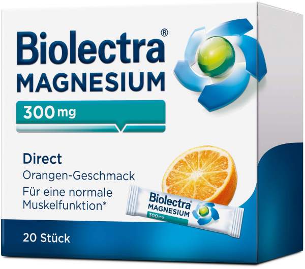 Biolectra Magnesium 300 mg Direct Orangengeschmack 20 Pellet