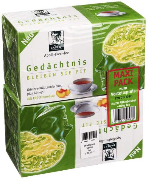 Baders Apotheken Tee Gedächtnis Maxipack Beutel