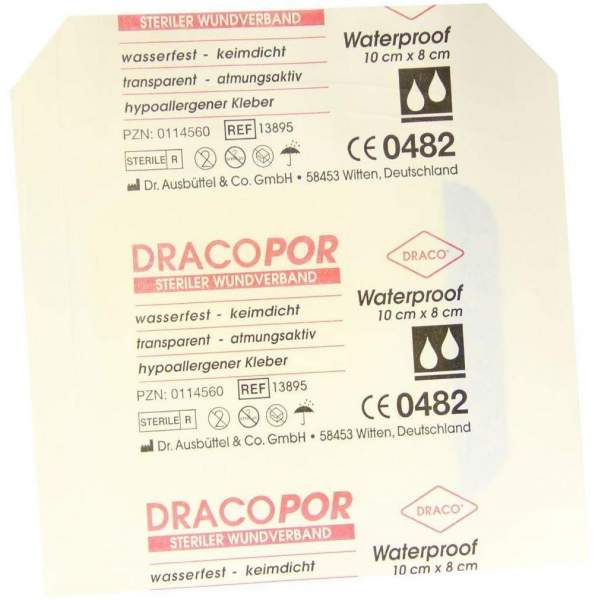 Dracopor Waterproof Wundverband Steril 8 X 10 cm 1 Verband