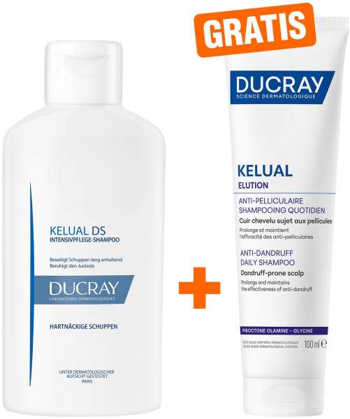 Ducray Kelual DS Shampoo 100 ml + gratis Ducray Elution ausgl. Shampoo 100 ml