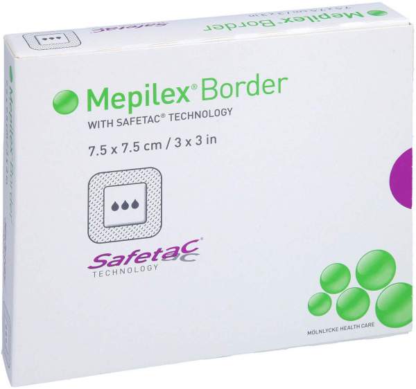 Mepilex Border Schaumverband 7,5 X 7,5 cm 5 Stück