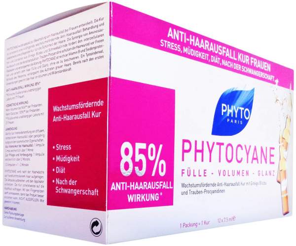 Phytocyane Kur Anti Haarausfall Frauen 12 X 7,5 ml Ampullen