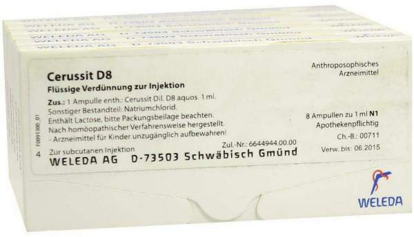 Weleda Cerussit D8 48 X 1 ml Ampullen