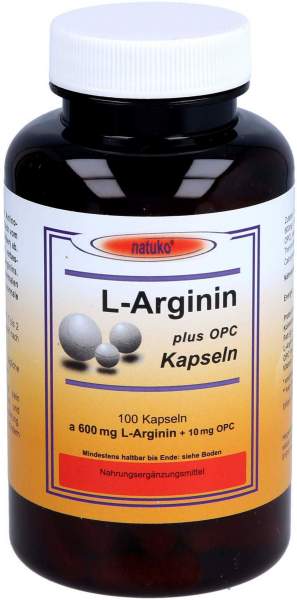 L - Arginin Plus Opc 600 mg 100 Kapseln