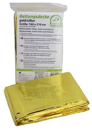 Lifemed Rettungsdecke 160 x 210 cm gold-silber
